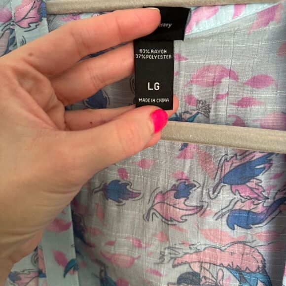 Disney Women’s Blue & Purple Pocahontas Colors Of The Wind Open Front Kimono - Picture 7 of 7